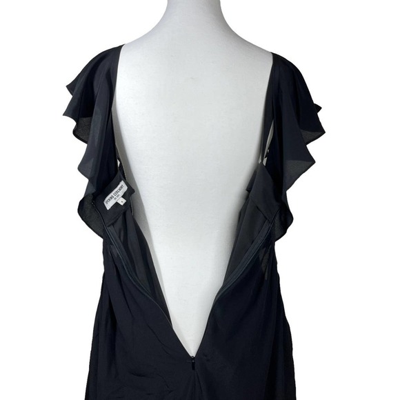 Opening Ceremony Mini Dress 100% Silk Draped Waist Black Ruffle 4 - Picture 8 of 10